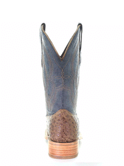 Corral A4052 Mens Ostrich Embroidery Square Toe Western Boot Navy And Orix back view. If you need any assistance with this item or the purchase of this item please call us at five six one seven four eight eight eight zero one Monday through Saturday 10:00a.m EST to 8:00 p.m EST