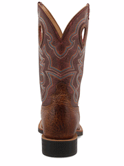 Twisted X MRS0065 Mens Ruff Stock Western Work Boot Peanut Burgundy back view. If you need any assistance with this item or the purchase of this item please call us at five six one seven four eight eight eight zero one Monday through Saturday 10:00a.m EST to 8:00 p.m EST