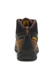 Caterpillar P90935 Mens Threshold Waterproof Steel Toe Work Boot Real Brown back view. If you need any assistance with this item or the purchase of this item please call us at five six one seven four eight eight eight zero one Monday through Saturday 10:00a.m EST to 8:00 p.m EST