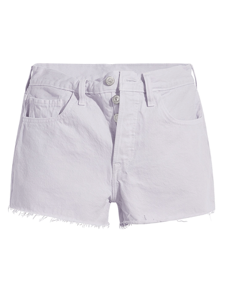 Womens 501 Original Shorts Washed Lilac front view