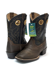 Ariat 10016239 Kids Heritage Roughstock Western Boot Distressed Brown pair.If you need any assistance with this item or the purchase of this item please call us at five six one seven four eight eight eight zero one Monday through Saturday 10:00a.m EST to 8:00 p.m EST