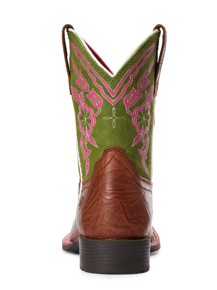 Ariat 10034066 Kids Cattle Cate Western Boot Copper Penny side and front view. If you need any assistance with this item or the purchase of this item please call us at five six one seven four eight eight eight zero one Monday through Saturday 10:00a.m EST to 8:00 p.m EST