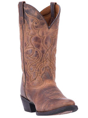 Laredo 51112 Womens MADDIE Leather Boot Tan side / front view. If you need any assistance with this item or the purchase of this item please call us at five six one seven four eight eight eight zero one Monday through Saturday 10:00a.m EST to 8:00 p.m EST