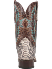 Dan Post DP4168 Womens Rynna Python Leather Boot Natural back view. If you need any assistance with this item or the purchase of this item please call us at five six one seven four eight eight eight zero one Monday through Saturday 10:00a.m EST to 8:00 p.m EST