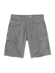 Carhartt 103543-066 Mens Force Relaxed Fit Ripstop Cargo Work Short Asphalt front view. If you need any assistance with this item or the purchase of this item please call us at five six one seven four eight eight eight zero one Monday through Saturday 10:00a.m EST to 8:00 p.m EST