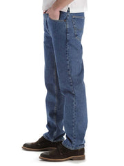 Lee Mens 2008944 2100244 Regular Fit Straight Leg Jeans Pepper Stone side view. If you need any assistance with this item or the purchase of this item please call us at five six one seven four eight eight eight zero one Monday through Saturday 10:00a.m EST to 8:00 p.m EST