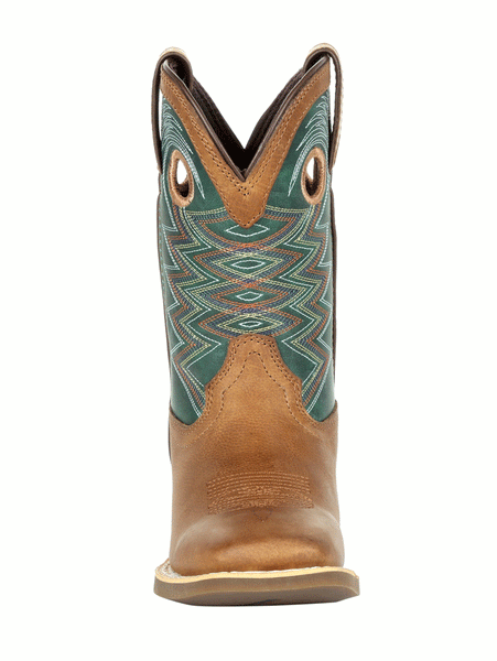 Durango DBT0224 Kids Lil Rebel Pro Western Boot Wheat And Teal front view