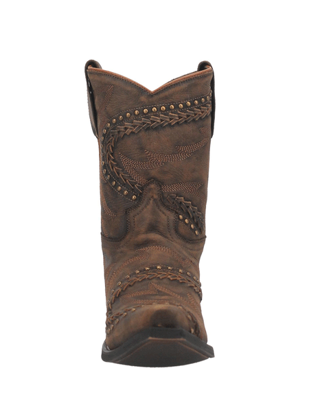 Laredo 52402 Womens Fancy Leather Boot With Studs Tan front view. If you need any assistance with this item or the purchase of this item please call us at five six one seven four eight eight eight zero one Monday through Saturday 10:00a.m EST to 8:00 p.m EST