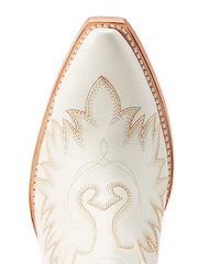 Ariat 10044484 Womens Dixon Western Boot Blanco toe view from above. If you need any assistance with this item or the purchase of this item please call us at five six one seven four eight eight eight zero one Monday through Saturday 10:00a.m EST to 8:00 p.m EST