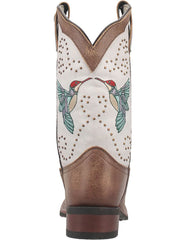Laredo 5900 Womens Brillant Hummingbird Leather Boot Tan And White back view. If you need any assistance with this item or the purchase of this item please call us at five six one seven four eight eight eight zero one Monday through Saturday 10:00a.m EST to 8:00 p.m EST