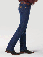 Wrangler 0936PWD Mens Cowboy Cut Slim Fit Jeans Prewashed Indigo side view