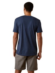Ariat 10045281 Mens Rodeo Skull T-Shirt Navy Heather back view. If you need any assistance with this item or the purchase of this item please call us at five six one seven four eight eight eight zero one Monday through Saturday 10:00a.m EST to 8:00 p.m EST