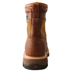 Twisted X MXLW001 Mens CellStretch Lacer Waterproof Work Boot Cognac back view. If you need any assistance with this item or the purchase of this item please call us at five six one seven four eight eight eight zero one Monday through Saturday 10:00a.m EST to 8:00 p.m EST