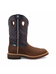 Twisted X MXBAW01 Mens Waterproof Alloy Toe Western Work Boot Mocha outter side view. If you need any assistance with this item or the purchase of this item please call us at five six one seven four eight eight eight zero one Monday through Saturday 10:00a.m EST to 8:00 p.m EST