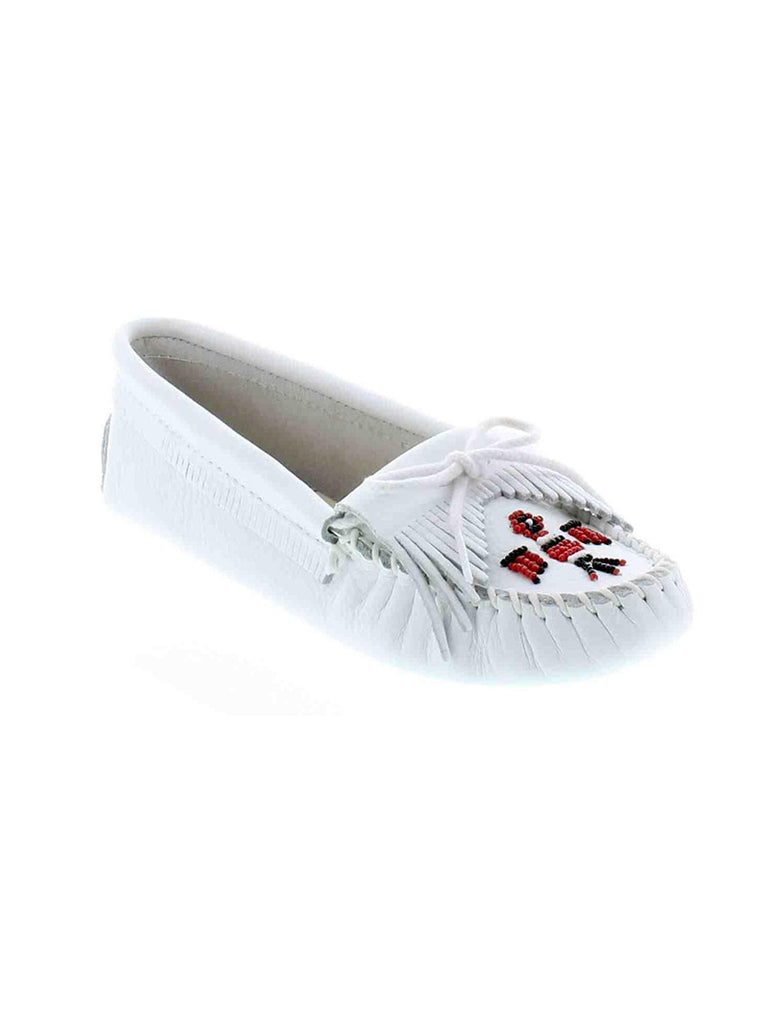 Minnetonka 154 Women's Thunderbird Softsole Moccasin White