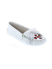 Minnetonka 154 Women's Thunderbird Softsole Moccasin White