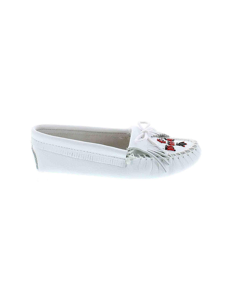 Minnetonka 154 Women's Thunderbird Softsole Moccasin White