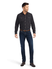 Ariat 10042203 Mens M8 Modern Ricardo Slim Leg Jean Memphis alternate front view. If you need any assistance with this item or the purchase of this item please call us at five six one seven four eight eight eight zero one Monday through Saturday 10:00a.m EST to 8:00 p.m EST