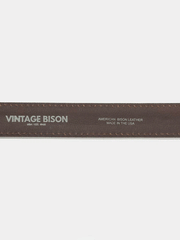 Vintage Bison VB-6315 Mens Sycamore Leather Belt Whiskey back view. If you need any assistance with this item or the purchase of this item please call us at five six one seven four eight eight eight zero one Monday through Saturday 10:00a.m EST to 8:00 p.m EST