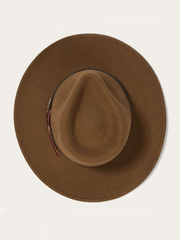 Stetson TWBOZE-8130C7 Bozeman Outdoor Crushable Felt Hat Light Brown view from above. If you need any assistance with this item or the purchase of this item please call us at five six one seven four eight eight eight zero one Monday through Saturday 10:00a.m EST to 8:00 p.m EST
