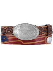 Tony Lama C60204 Kids Great American Belt Tan front view. If you need any assistance with this item or the purchase of this item please call us at five six one seven four eight eight eight zero one Monday through Saturday 10:00a.m EST to 8:00 p.m EST