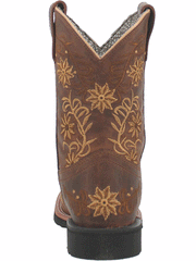 Dan Post DPC2942 DPC3942 Kids Gardenia Floral Western Boots Honey back view. If you need any assistance with this item or the purchase of this item please call us at five six one seven four eight eight eight zero one Monday through Saturday 10:00a.m EST to 8:00 p.m EST