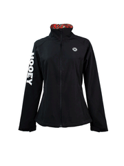 Hooey HJ105BK Womens Softshell Jacket With Red Floral Print Lining Black front view. If you need any assistance with this item or the purchase of this item please call us at five six one seven four eight eight eight zero one Monday through Saturday 10:00a.m EST to 8:00 p.m EST