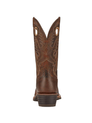 Ariat 10002227 Mens Heritage Roughstock Western Boot Brown Oiled Rowdy back view. If you need any assistance with this item or the purchase of this item please call us at five six one seven four eight eight eight zero one Monday through Saturday 10:00a.m EST to 8:00 p.m EST