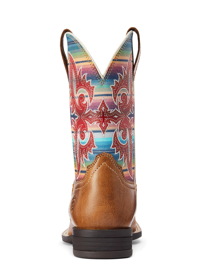 Ariat 10042595 Kids Lonestar Western Boot Ridge Tan side and front view. If you need any assistance with this item or the purchase of this item please call us at five six one seven four eight eight eight zero one Monday through Saturday 10:00a.m EST to 8:00 p.m EST