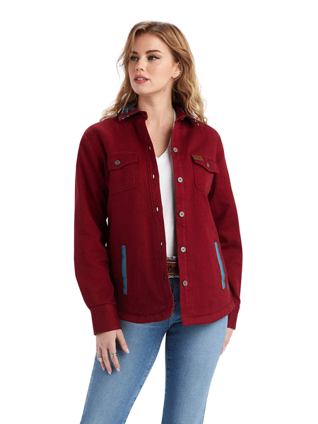 Ariat 10042133 Womens Shacket Chimayo Shirt Jacket Rubaiyat front view. If you need any assistance with this item or the purchase of this item please call us at five six one seven four eight eight eight zero one Monday through Saturday 10:00a.m EST to 8:00 p.m EST
