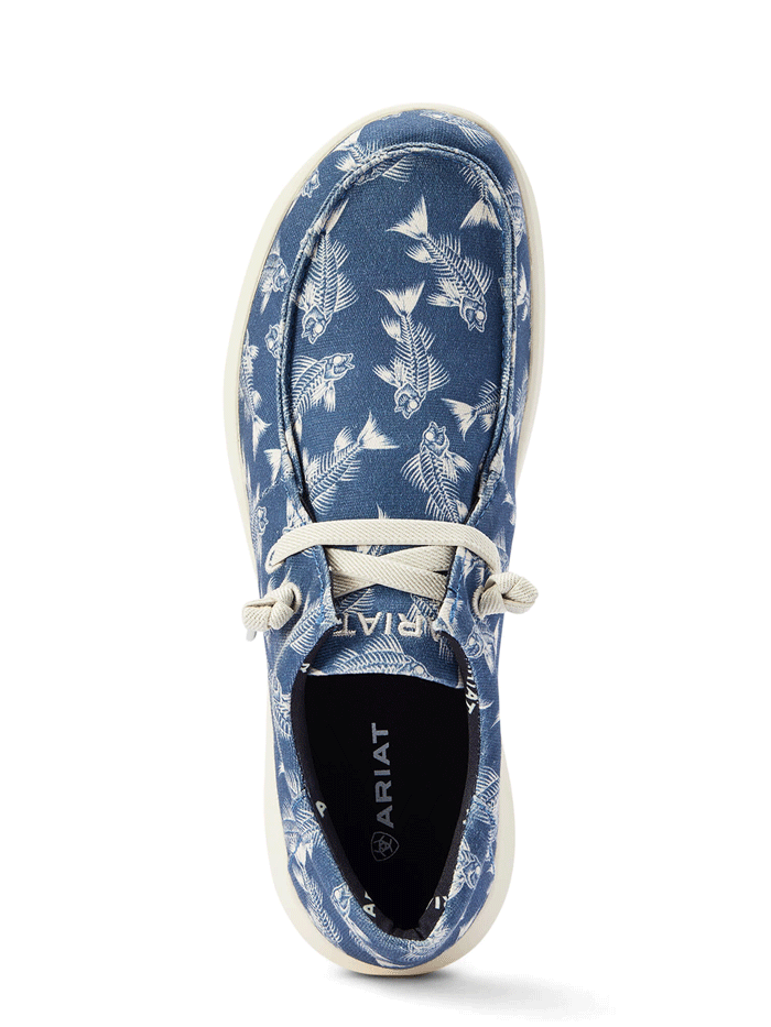 Ariat 10042500 Mens Hilo Stretch Lace Shoe Bonefish Blue front and side view. If you need any assistance with this item or the purchase of this item please call us at five six one seven four eight eight eight zero one Monday through Saturday 10:00a.m EST to 8:00 p.m EST