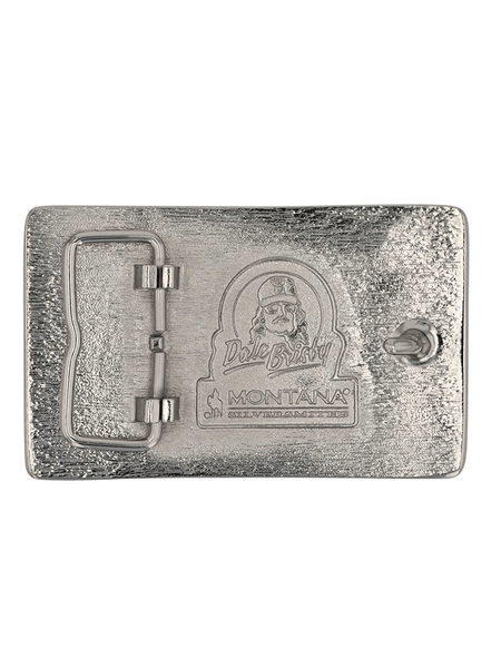 Montana Silversmiths A919DB Rodeo Time Southwestern Attitude Belt Buckle back view. If you need any assistance with this item or the purchase of this item please call us at five six one seven four eight eight eight zero one Monday through Saturday 10:00a.m EST to 8:00 p.m EST