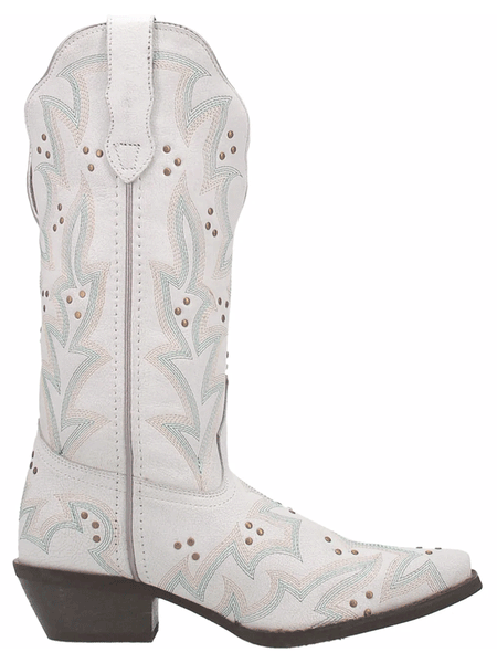 Laredo 52419 Womens Adrian Leather Boot White side view. If you need any assistance with this item or the purchase of this item please call us at five six one seven four eight eight eight zero one Monday through Saturday 10:00a.m EST to 8:00 p.m EST