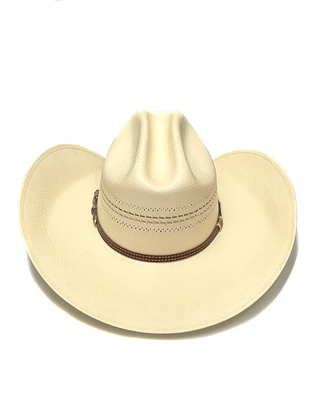Larry Mahan MS3N42MISX44 Mens 10X MISSION Straw Hat Ivory back view. If you need any assistance with this item or the purchase of this item please call us at five six one seven four eight eight eight zero one Monday through Saturday 10:00a.m EST to 8:00 p.m EST