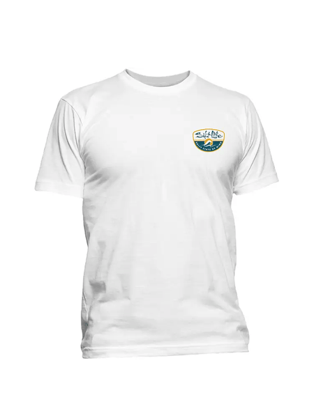 Salt Life SLM10903 Adult Morning Wave Short Sleeve Tee White front view. If you need any assistance with this item or the purchase of this item please call us at five six one seven four eight eight eight zero one Monday through Saturday 10:00a.m EST to 8:00 p.m EST