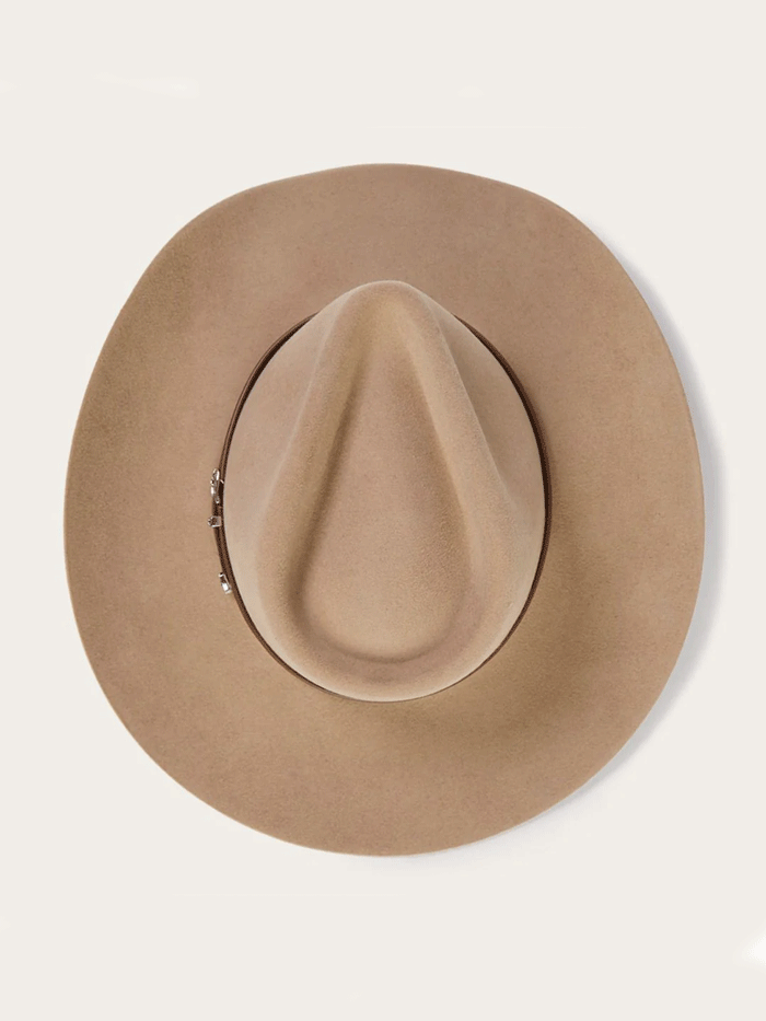 Stetson SBSNCA-413498 SENECA 4X Cowboy Hat Silversand front and side view. If you need any assistance with this item or the purchase of this item please call us at five six one seven four eight eight eight zero one Monday through Saturday 10:00a.m EST to 8:00 p.m EST