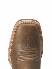 Ariat 10042385 Womens Hybrid Rancher StretchFit Square Toe Western Boot Pebble toe view from above. If you need any assistance with this item or the purchase of this item please call us at five six one seven four eight eight eight zero one Monday through Saturday 10:00a.m EST to 8:00 p.m EST