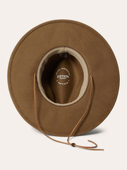 Stetson OWHODN-0240B5 HOLDEN Crushable Water Resistant Wool Hat Driftwood inside view. If you need any assistance with this item or the purchase of this item please call us at five six one seven four eight eight eight zero one Monday through Saturday 10:00a.m EST to 8:00 p.m EST