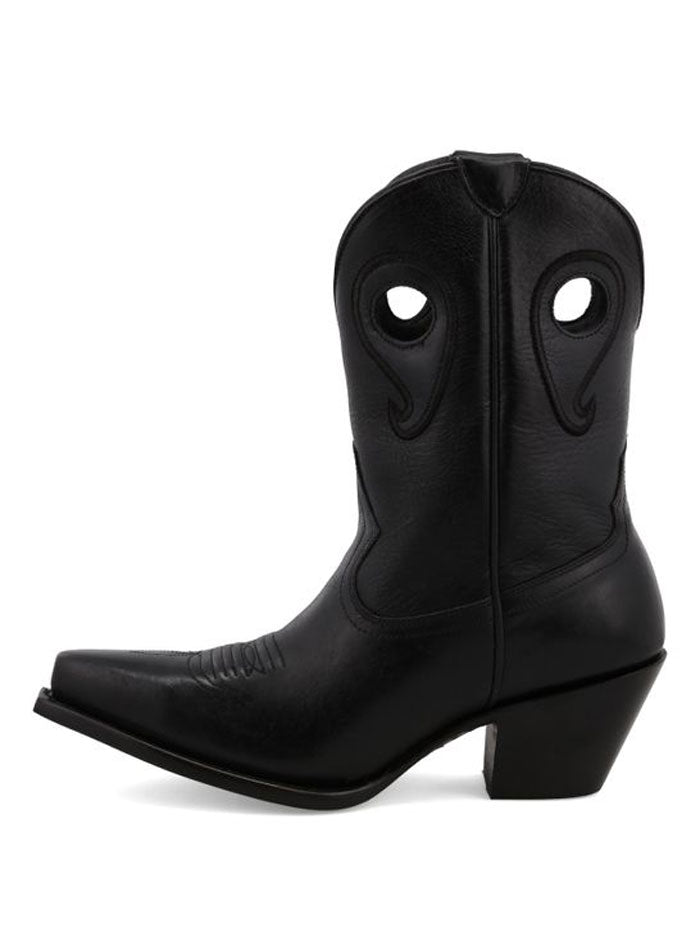 Black Star WBSN011 Womens Matador Leather Boot Black side and front view. If you need any assistance with this item or the purchase of this item please call us at five six one seven four eight eight eight zero one Monday through Saturday 10:00a.m EST to 8:00 p.m EST