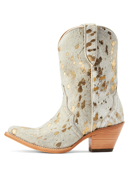 Ariat 10044392 Womens Bandida Western Boot White Metallic Hair On side view. If you need any assistance with this item or the purchase of this item please call us at five six one seven four eight eight eight zero one Monday through Saturday 10:00a.m EST to 8:00 p.m EST