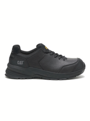 Caterpillar P91351 Mens Streamline 2.0 Leather Composite Toe Black outter side view. If you need any assistance with this item or the purchase of this item please call us at five six one seven four eight eight eight zero one Monday through Saturday 10:00a.m EST to 8:00 p.m EST