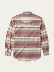 Stetson 11-001-0476-6087 Mens Brushed Twill Striped Shirt Red back view