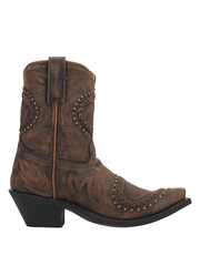 Laredo 52402 Womens Fancy Leather Boot With Studs Tan side view. If you need any assistance with this item or the purchase of this item please call us at five six one seven four eight eight eight zero one Monday through Saturday 10:00a.m EST to 8:00 p.m EST