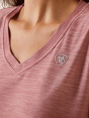 Ariat 10043529 Womens Laguna Top Nostalgia Rose front close up. If you need any assistance with this item or the purchase of this item please call us at five six one seven four eight eight eight zero one Monday through Saturday 10:00a.m EST to 8:00 p.m EST