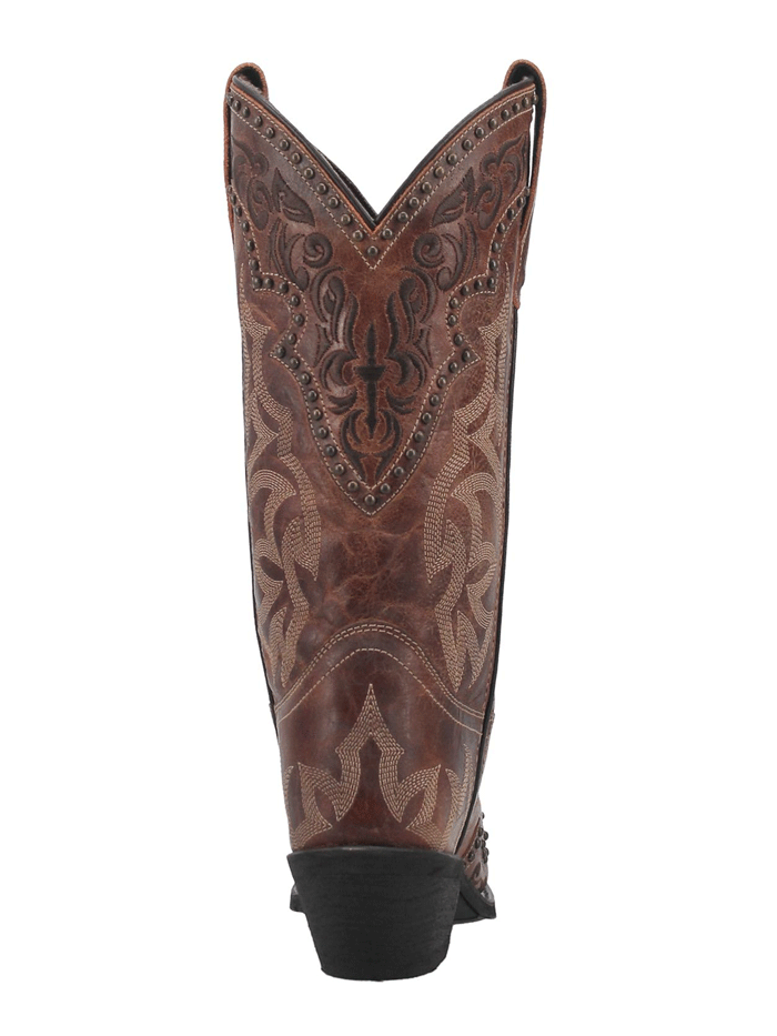 Laredo 52410 Womens Braylynn Leather Boot Brown side and front view. If you need any assistance with this item or the purchase of this item please call us at five six one seven four eight eight eight zero one Monday through Saturday 10:00a.m EST to 8:00 p.m EST