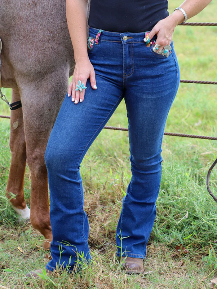 Product Name: Ranch Dress'n Girls' Cattle Drive Medium Wash Mid Rise  Bootcut Jeans