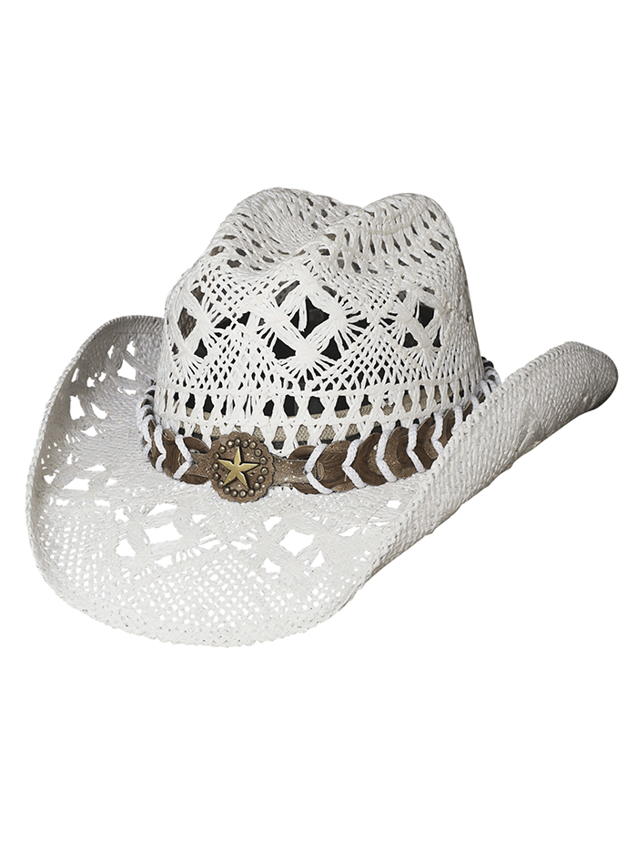 White straw cowboy hat womens sales