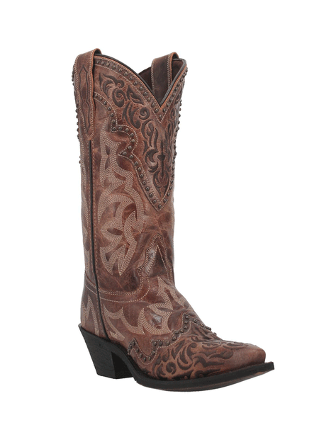 Laredo 52410 Womens Braylynn Leather Boot Brown side and front view