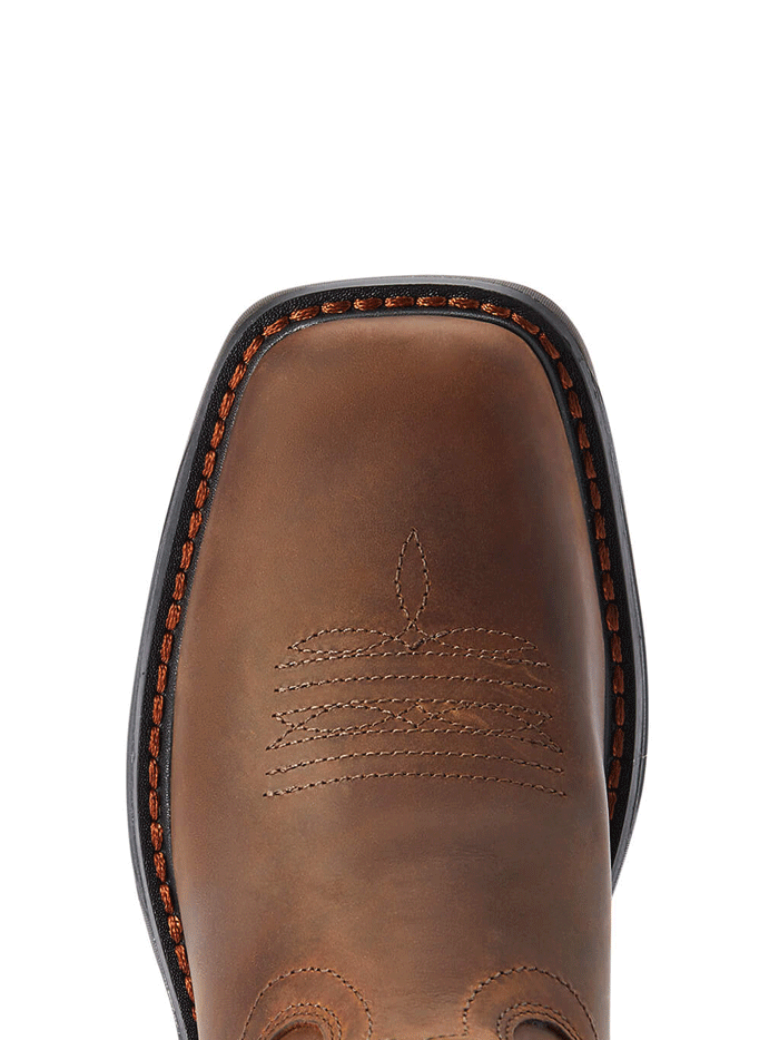 Ariat 10042412 Kids WorkHog XT Coil Western Boot Dirt Roads side and front view. If you need any assistance with this item or the purchase of this item please call us at five six one seven four eight eight eight zero one Monday through Saturday 10:00a.m EST to 8:00 p.m EST