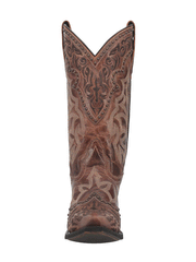 Laredo 52410 Womens Braylynn Leather Boot Brown front view. If you need any assistance with this item or the purchase of this item please call us at five six one seven four eight eight eight zero one Monday through Saturday 10:00a.m EST to 8:00 p.m EST